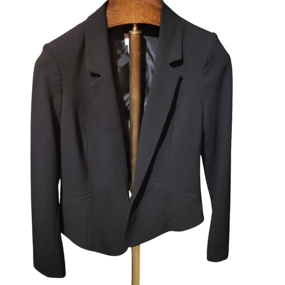 LC Lauren Conrad Women’s Black Open Front Blazer Size 8 - Picture 1 of 6